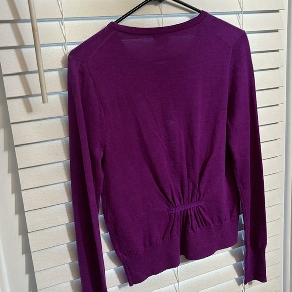 J Crew purple button up sweater - Picture 3 of 3